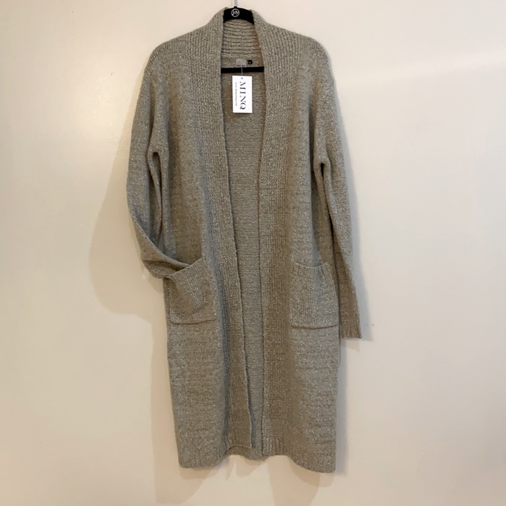 Gorgeous new taupe sweater duster